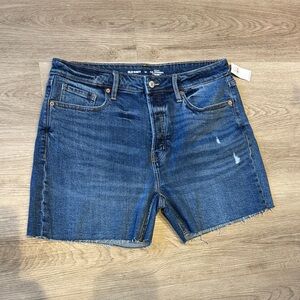 Old Navy OG straight high-rise secret smooth cut off jean shorts size 14 NWT